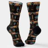 Egyptian Cats and Eye of Horus pattern Socken (Gewinkelt)