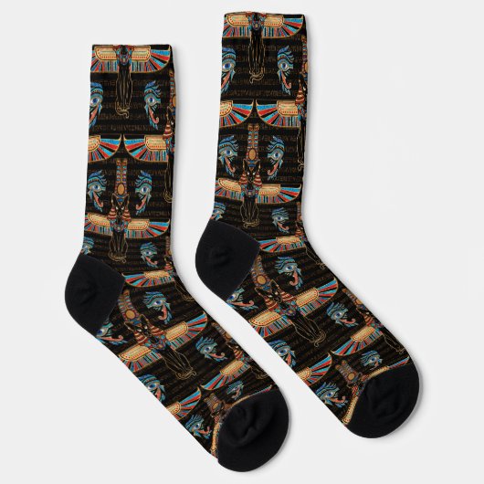Egyptian Cats and Eye of Horus pattern Socken (Rechts)