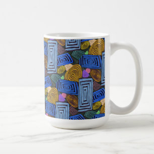 "Egyptian Coils" geteerte abstrakte Design-Tasse Kaffeetasse