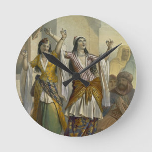 Egyptian Dancing Girls Performing the Ghawazi at R Runde Wanduhr