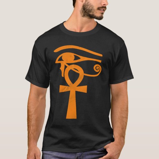 Egyptian Eye Of Horus Ankh Egypt Archaeologist T-Shirt (Vorderseite)