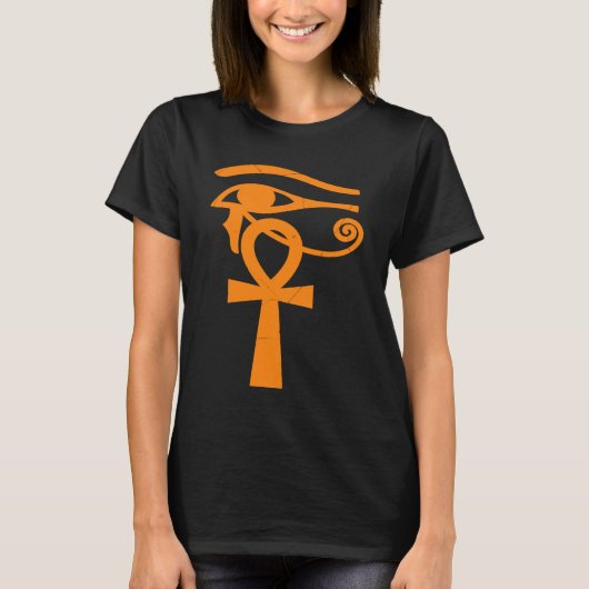 Egyptian Eye Of Horus Ankh Egypt Archaeologist T-Shirt (Vorderseite)