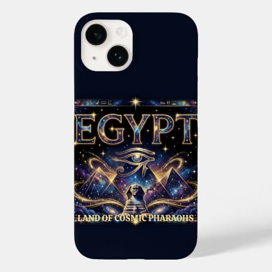 Egyptian Eye of Horus Cosmic Pyramid Art Case-Mate iPhone Hülle (Rückseite)