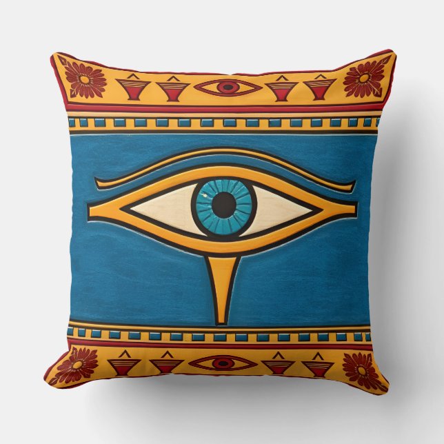 Egyptian Eye of Horus, Eye of Ra Egypt Deity Kissen (Vorderseite)