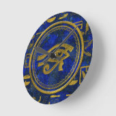 Egyptian Eye of Horus - Wadjet Lapis Lazuli Runde Wanduhr (Winkel)