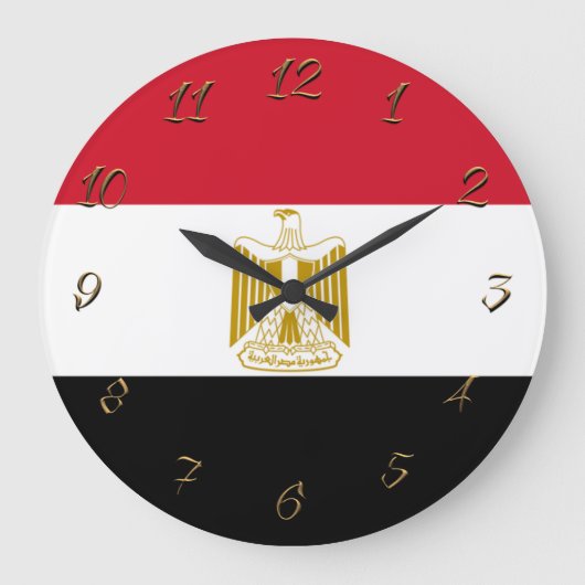 Egyptian flag große wanduhr (Vorderseite)