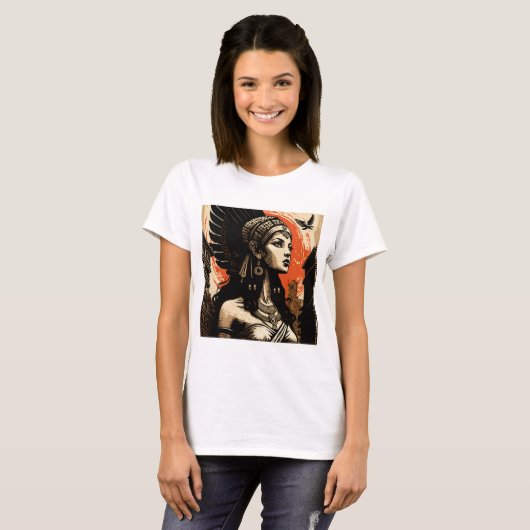 Egyptian goddess Isis in the city T-Shirt (Vorne ganz)