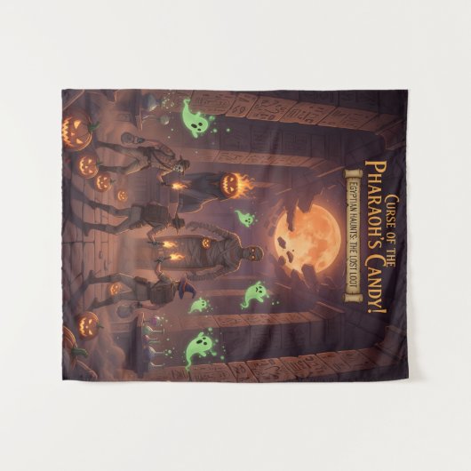Egyptian Halloween Backdrop Wandteppich (Vorderseite (Horizontal))