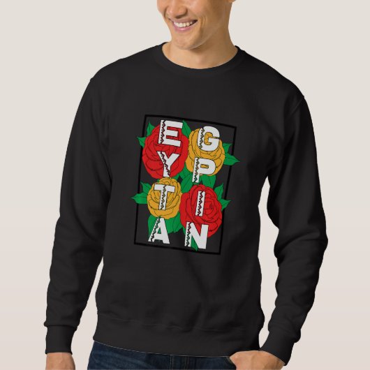 Egyptian Heritage Flower Traditional Cultural   Sweatshirt (Vorderseite)