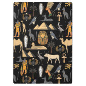 Egyptian Hieroglyphic Symbol Pattern Background Klemmbrett (Rückseite)