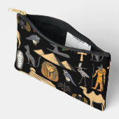 Egyptian Hieroglyphic Symbol Pattern Background Zubehörtasche (Offen)