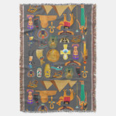 Egyptian Hieroglyphic Symbol Pattern pharaoh Decke (Vorderseite Vertikal)