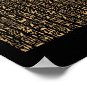 Egyptian Hieroglyphics Egypt Pyramid Poster (Ecke)
