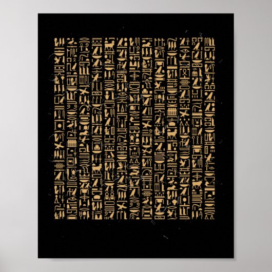 Egyptian Hieroglyphics Egypt Pyramid Poster (Vorne)