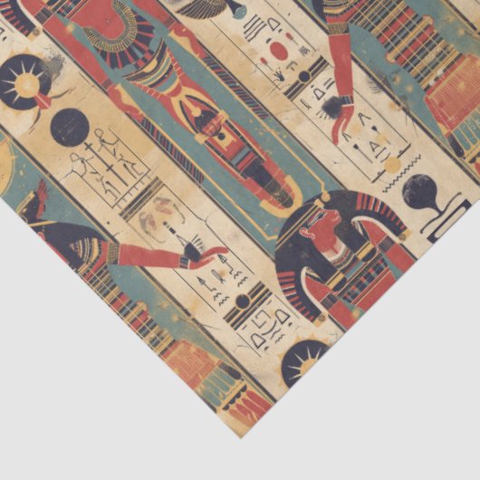 Egyptian hieroglyphics Pharaoh Pattern Seidenpapier (Ausschnitt)