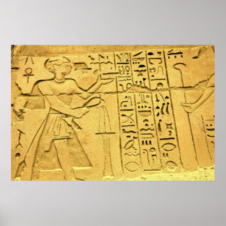 Egyptian hieroglyphs Poster