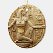 Egyptian Image in Beige Color Keramik Ornament (Links)