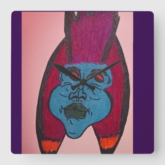 Egyptian Inspired Horror Theme Mummy Quadratische Wanduhr (Vorderseite)