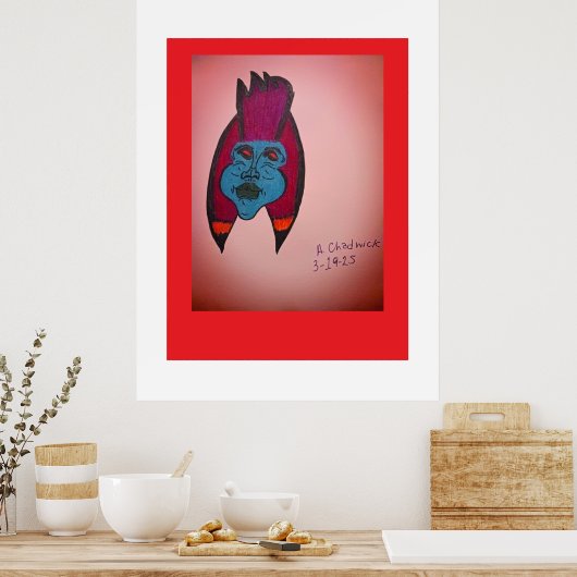 Egyptian Inspired Horror Themed Mummy  Poster (Küche)