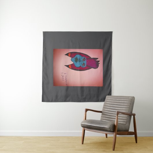 Egyptian Inspired Horror Themed Mummy Tapestry Wandteppich (Beispiel (Horizontal))