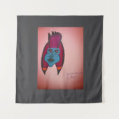 Egyptian Inspired Horror Themed Mummy Tapestry Wandteppich (Vorderseite)