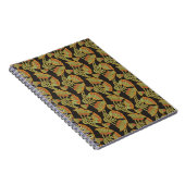 Egyptian Lotus and Papyrus, Black Spiral Notebook Notizblock (Rechte Seite)