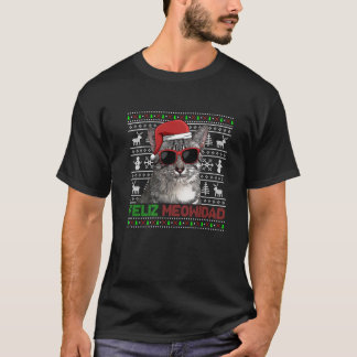 Egyptian Mau Cat Feliz Meowidad Weihnachten T-Shirt