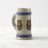 Egyptian Pharaoh Cat Mug – Ancient Egypt Cat Art Bierglas (Vorderseite Links)