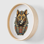 Egyptian Pharaoh Cat Wall Clock Uhr (Winkel)