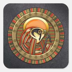 Egyptian Sun God Ra Quadratischer Aufkleber