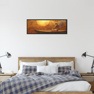Egyptian Sun God Wall Art - Mythology Boat of Ra C Leinwanddruck