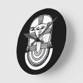 Egyptian Symbol: Hathor Runde Wanduhr (Winkel)
