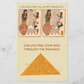 Egyptian Themed Games and Puzzles Activity Sheet Flyer (Hinten)