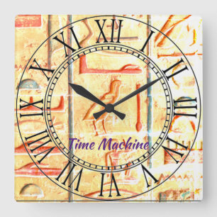 Egyptian time machine, Acrylic Wall Clock Quadratische Wanduhr