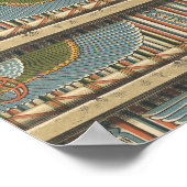 Egyptian Winged Circle Serpents and Hieroglyphs Poster (Ecke)