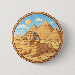 Egypt's Sphinx Button