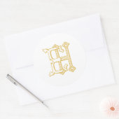 EH Monogram oder HE Monogramm Aufkleber (Umschlag)