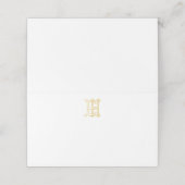 EH Monogram oder HE Monogramm Placecards Platzkarte (Außenseite Aufgefaltet)
