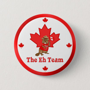 Eh Team Beaver Button