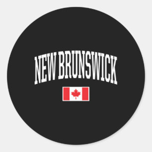 Eh Team Kanadische Flagge New Brunswick Kanada Runder Aufkleber