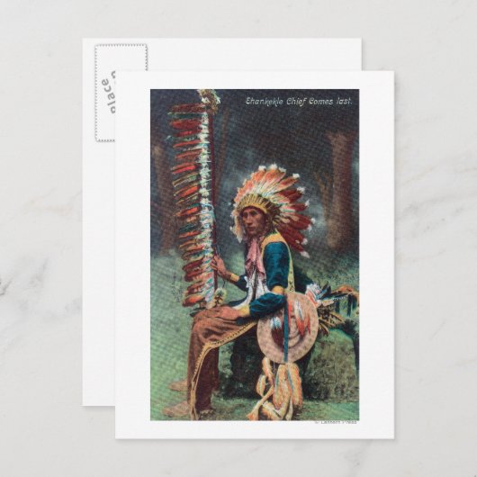 Ehankekle Chief Portrait Postkarte (Vorne/Hinten)