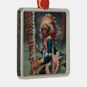 Ehankekle Leiter-Porträt Silbernes Ornament (Rechts)