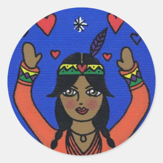 Ehawee propage l'amour (Aufkleber) Runder Aufkleber