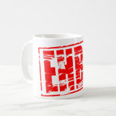 EHBO red rubber stamp Kaffeetasse (Vorderseite Links)