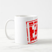 EHBO red rubber stamp Kaffeetasse (Links)
