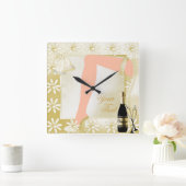 Ehe 2 Wall Clock Quadratische Wanduhr (Zuhause)