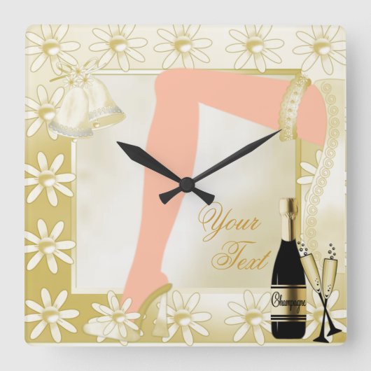 Ehe 2 Wall Clock Quadratische Wanduhr (Vorderseite)