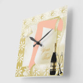 Ehe 2 Wall Clock Quadratische Wanduhr (Winkel)