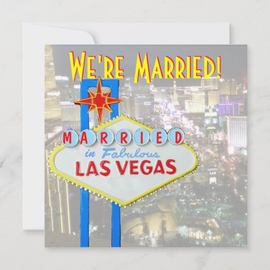 Ehe Ankündigung Las Vegas Hochzeit Foto (Vorderseite)
