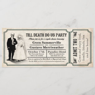 Ehe bis dass der Tod uns scheidet Paare Duschticke Einladung